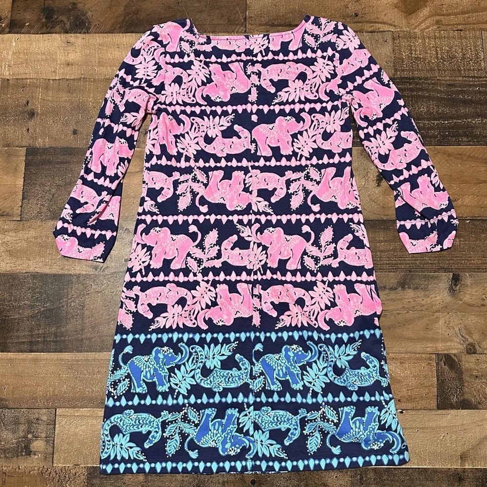 Lilly Pulitzer Bailee High Tide Navy Perfect Pair Jersey Dress - Picture 3 of 7